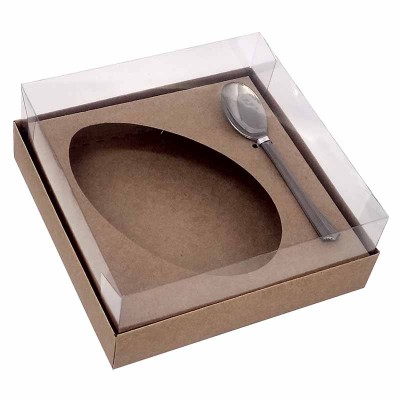 Caixa ovo de colher 350g - kraft - com colher