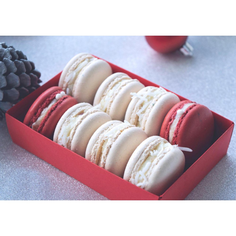 Caixa para 8 macarons - Vermelha