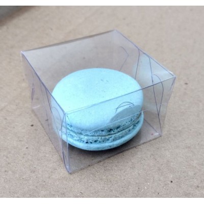 Pacote 10 un caixa 1 macaron transparente