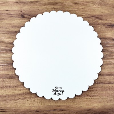 Cake Board borda Babados -  Personalizada - Tabua de Bolo - Base para Bolo