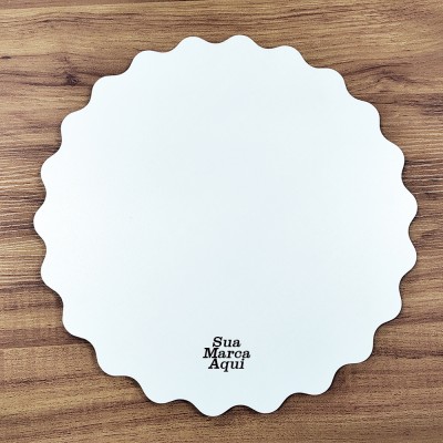 Cake Board borda Ondulada -  Personalizada - Tabua de Bolo - Base para Bolo