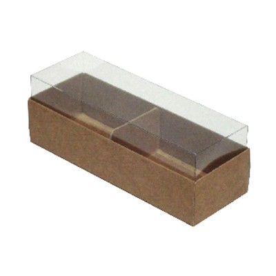 Caixa para 4 macarons - Kraft