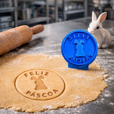Cortador de biscoito - Feliz Páscoa - Coelho em pé