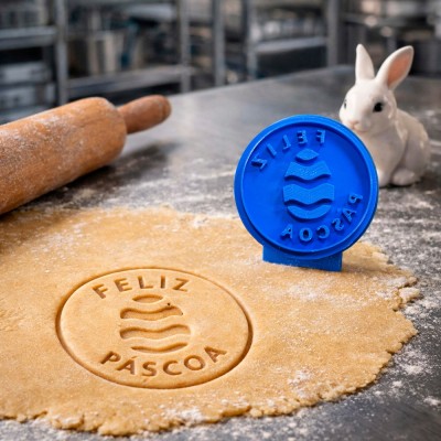 Cortador de biscoito - Feliz Páscoa - Ovo