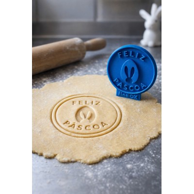 Cortador de biscoito - Feliz Páscoa - Orelha do Coelho - mod 2