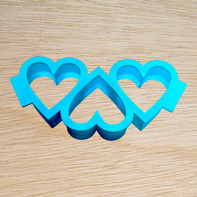 Cortador de biscoito - Coração Triplo - CB042