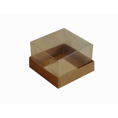 Caixa para 1 brownie - Kraft - 6x6x4